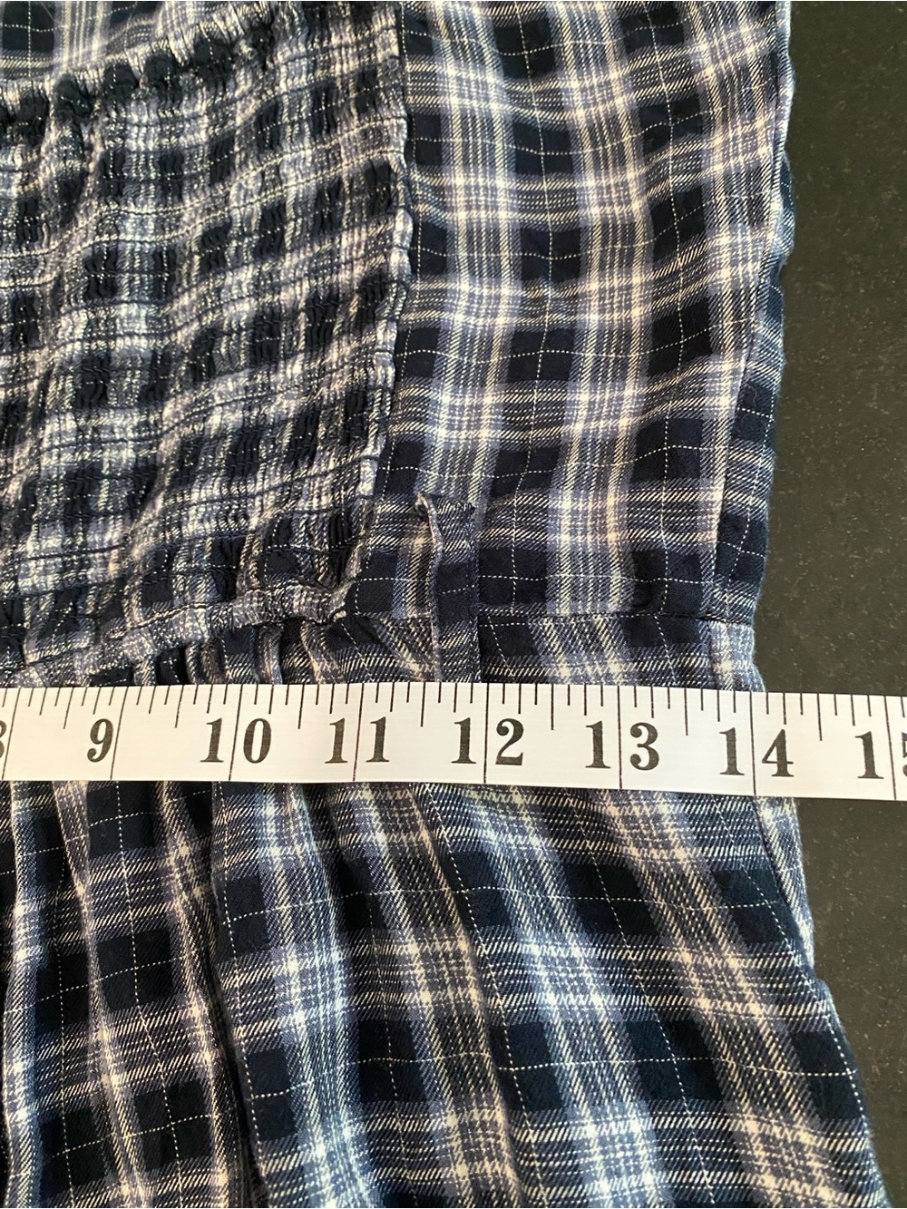 Hollister Navy White Plaid Romper Flare Wide Leg Soft Comfy Lightweight Size L - Picture 7 of 12